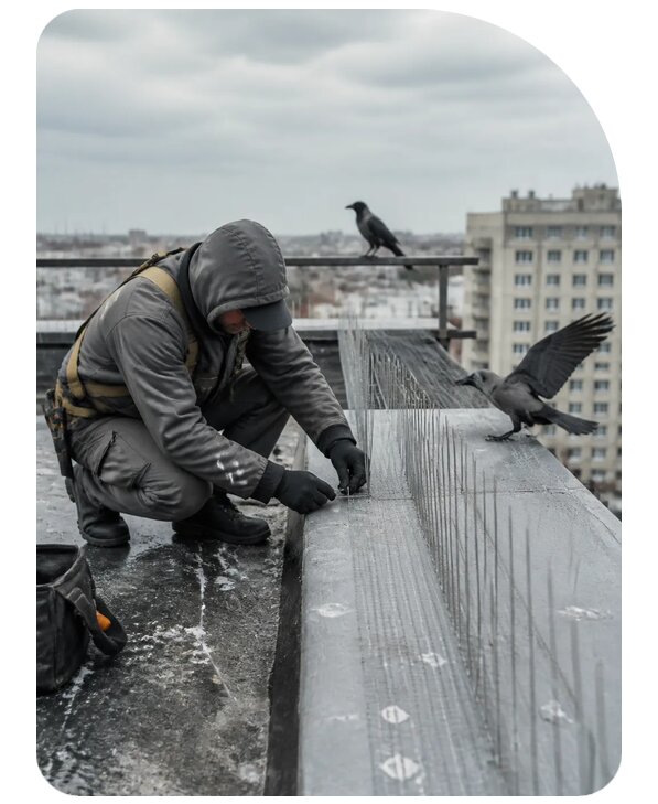 Защита от ворон под ключ в Кулебаках по цене от 5153 р. | Сенат-Клб